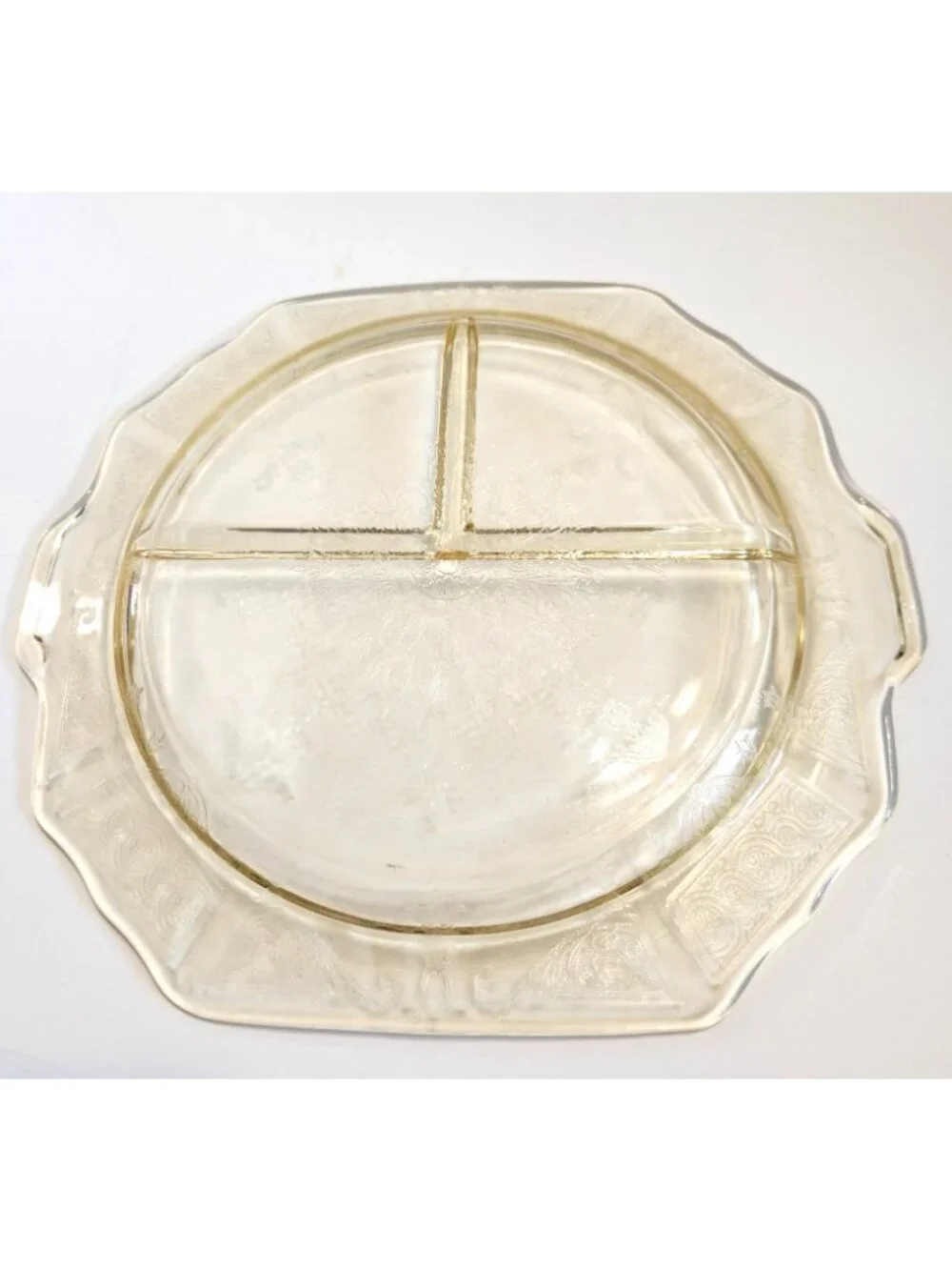 Anchor Hocking PRINCESS Yellow Depression Glass 10.25